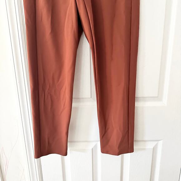Athleta Stellar Skinny Trouser Rust Brick Red Collar Pants 8 Ancient Mahogany - Picture 4 of 10